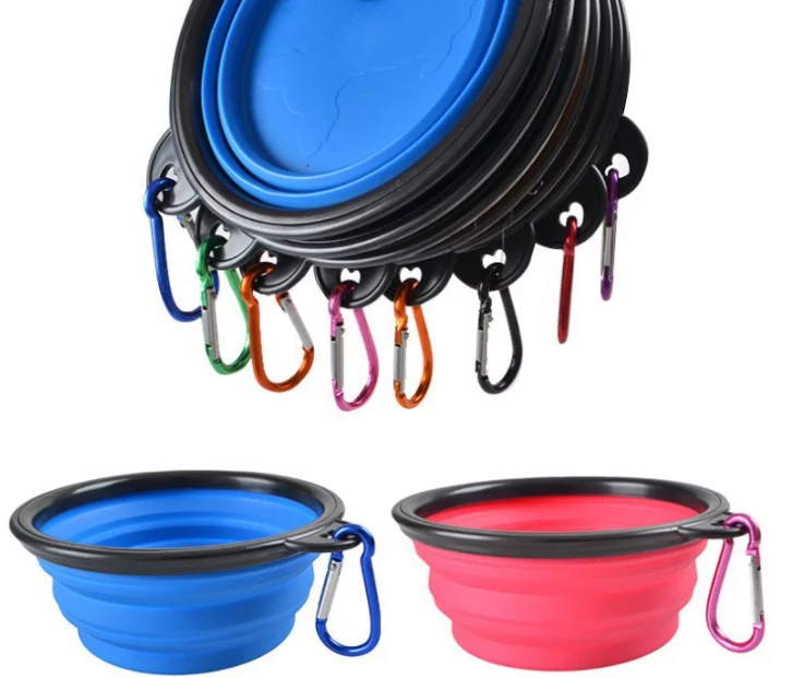 Silicone Pet Bowl Portable Outdoor Pet Folding Bowl for Cats and Dogs Silicone Pet Bowl