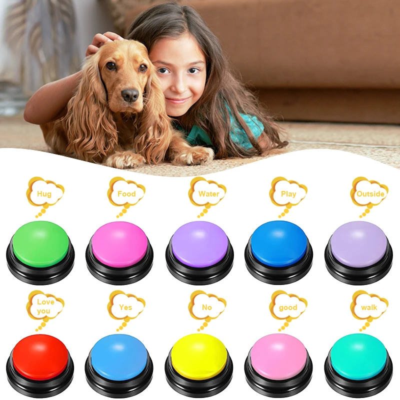 Recording Function dog training speaking buttons Dog buttons Recordable Buttons talk Communication Training Buzzers