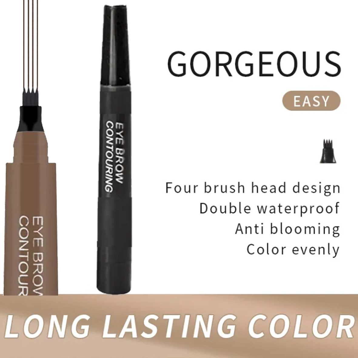 High Quality Waterproof Microblading Natural Brow Pen Eyebrow Contouring Pen Micro-Fork Tip Applicator Microblading Eyebrow Eye