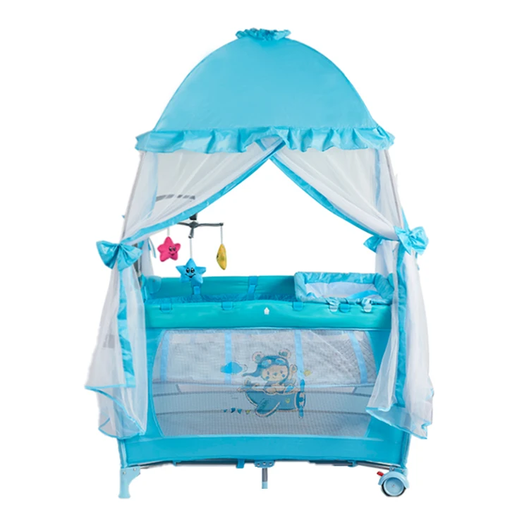 House Bed Kids New Design Newborn Cots Portable Baby Crib Gray Sleeping for a Girl