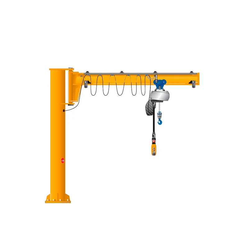3 ton 360 degree rotation electric foundation mounted slewing jib crane manufacturer