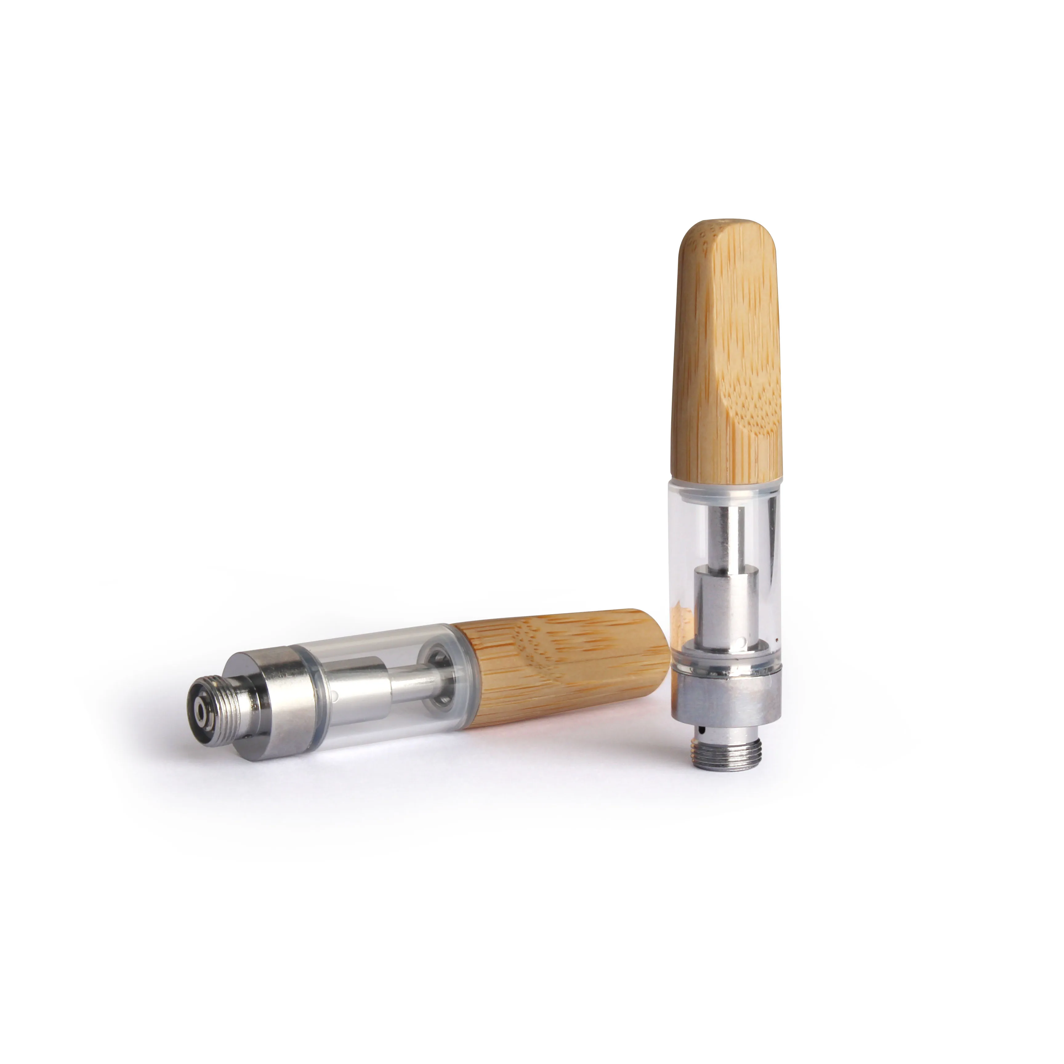 
OEM Welcome Wholesale New Design CBD Cartridge 510 Glass Atomizer with Wooden Tip 