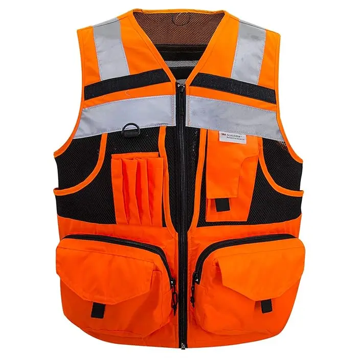 3M Reflective Stripes Safety Vest Workwear multi pockets vests