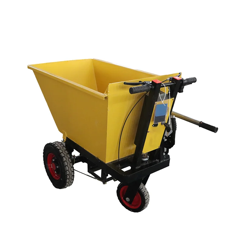 Factory Direct Self-unloading Tricycle Flat Mini Truck Electric Self Propelled Trolley Dumper