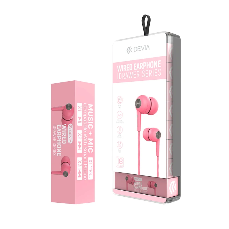 Devia Универсальный 8 в 1 Китай низкая цена 3.5 мм проводные наушники Fone de ouvido sem FIO Auriculares
