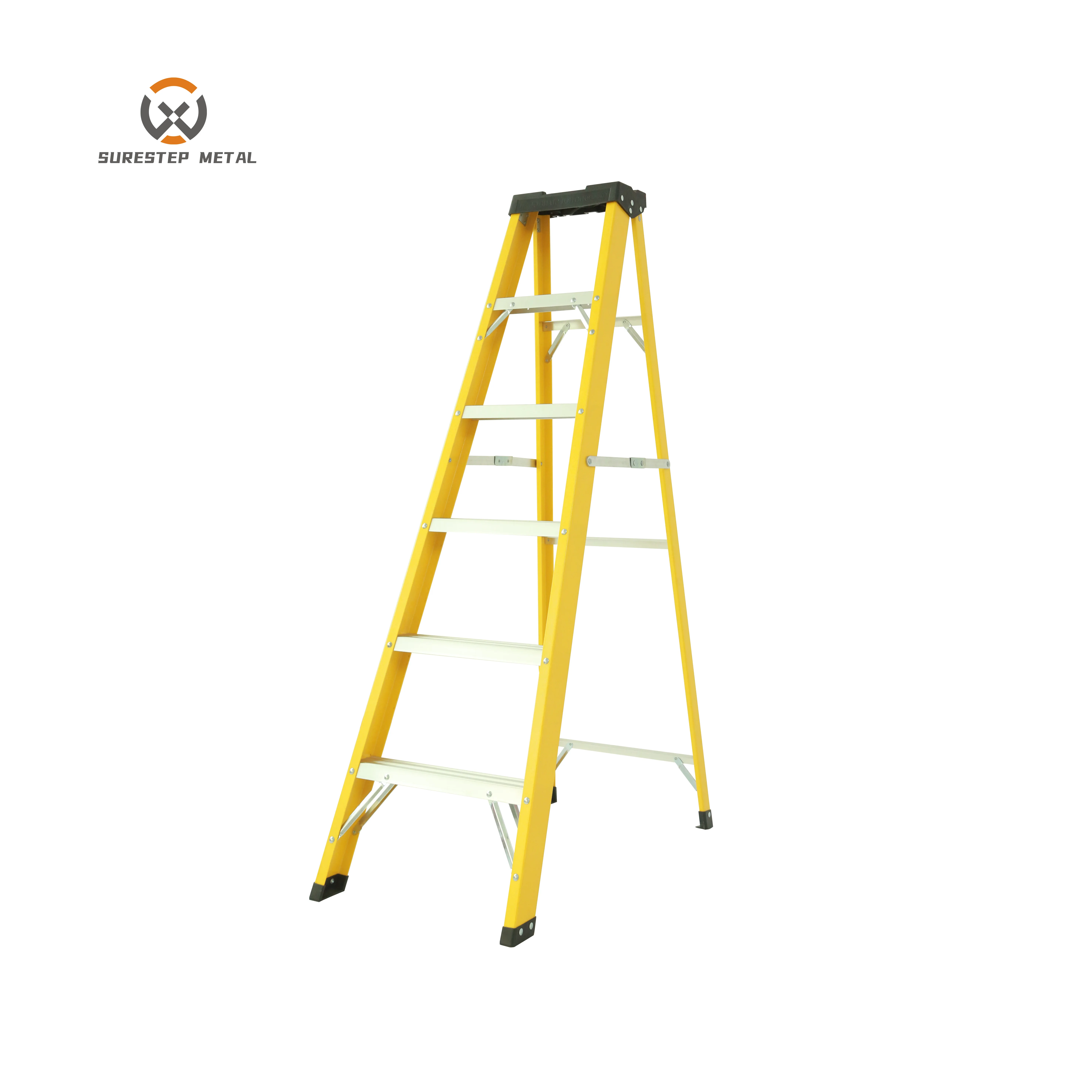 Heavy Duty 300-Pound Capacity 6-Foot Fiberglass Step Ladder Tri Fold Ladder 12 Foot Fiberglass Ladder