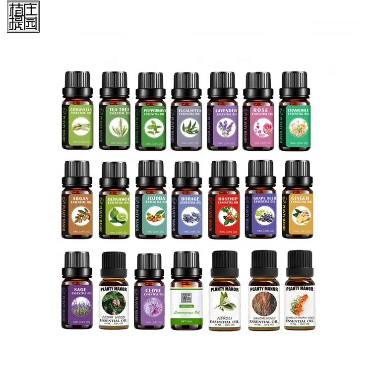 100% Pure Organic 10Ml Aromatic Diffuser Fragrance Essential Oil Peppermint Lemon Coconut Flavoring Oil For Sleep Spa Candle