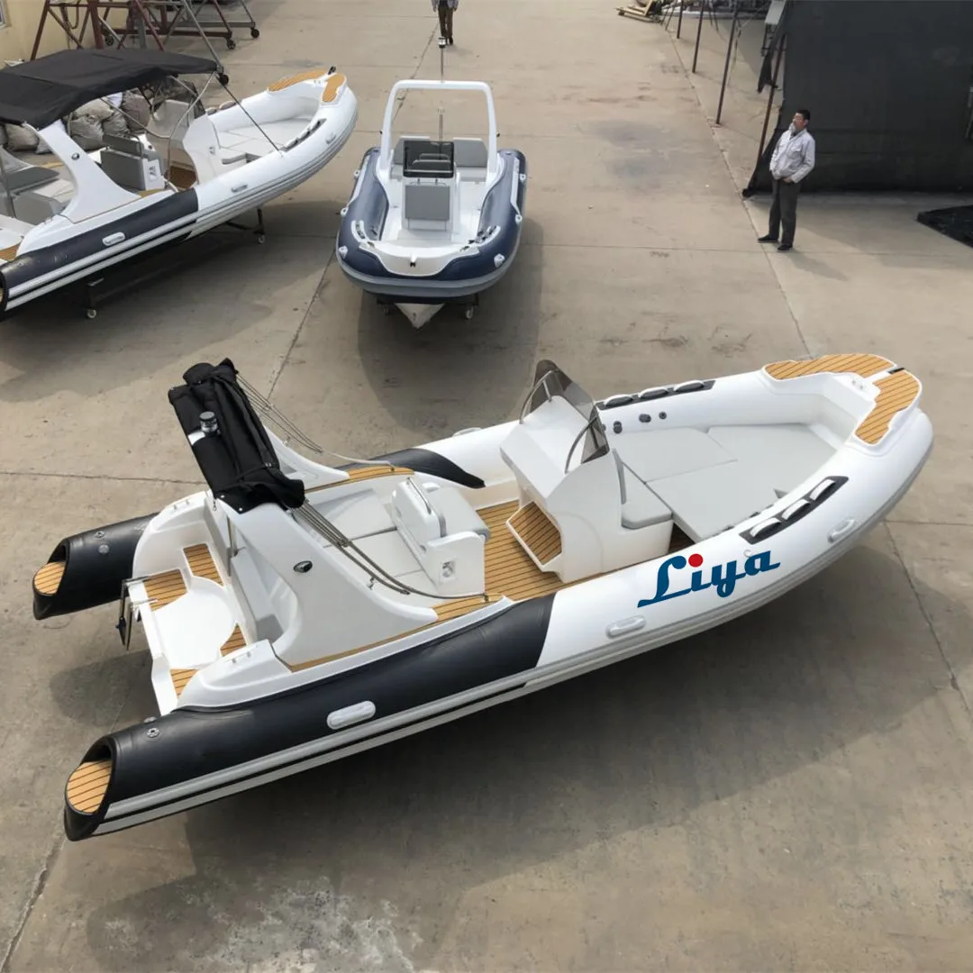 Liya 6.2m 2024 best family fishing boat 20ft inflatable hypalon rib boat