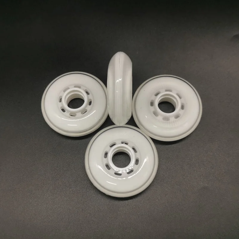 Factory Sale OEM 74A 76A soft hardness super durable high rebound PU casting hockey wheel 74a 80mm
