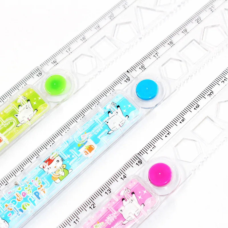 Perfect Promotion Gift OEM&ODM Custom Rulers 30cm Fold Maze Game Ruler with Multi Angle for Children