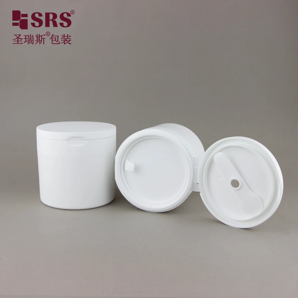 Customized Color New Body Butter Jars 120g 150g Flip Cap Cream Jar With Spoon Skin Care Container