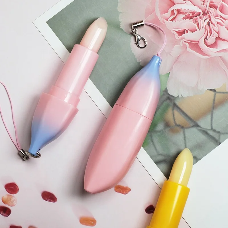 Banana Thermochromic Lip balm Private Label Deep Moisturizing  Fruit Flavor Chapstick Tubes Lip Balm
