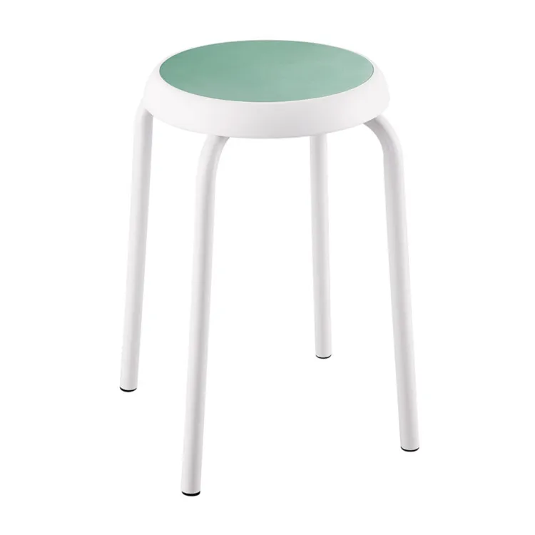 China style simple design standing ottoman plastic stool bench kitchen home school with four