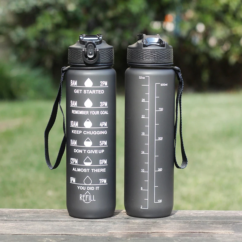 New product ideas 2024 Motivational Outdoor Camping Sports Leak Proof BPA Free Triton Plastic 32 oz Water Bottles