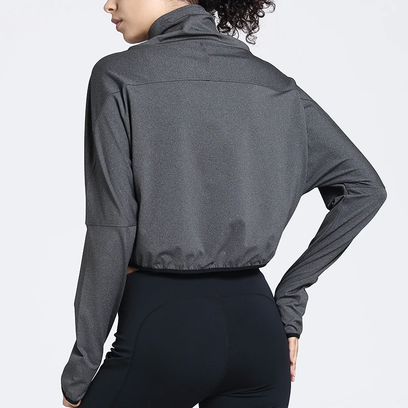 Newly popular High-necked Cool Loosed Yoga Jacket fitness yoga wear workout women zipper jacket