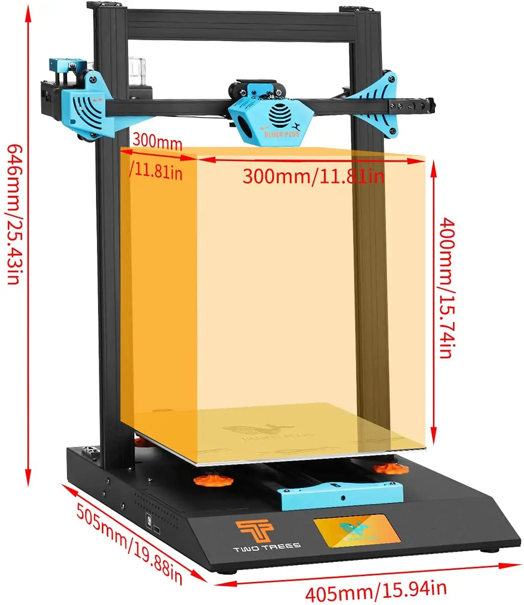 TWOTREES 2022 new Blu-5 Metal 3D Printer Aluminum Extrusion Frame the most cost-effective 3D printing solution printers