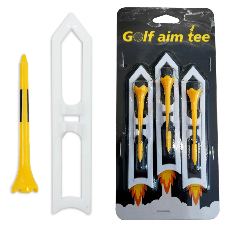 Golf Plastic Tee Accurate Aiming with Great Consistency Robotically Tested to Reduce Ball Spin Pack of 3 Golf Accessory