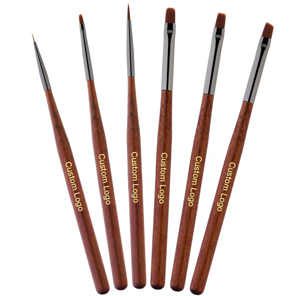 Custom LOGO wooden Nail Brushes 100% Kolinsky Acrylic Nail Brush Pure Kolinsky Nail Art Brush design