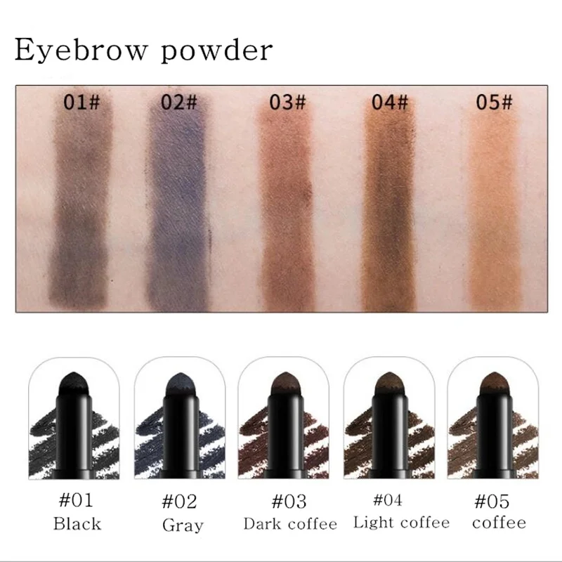 Low MOQ Make Your Own Brand Triangle Waterproof 3 in 1 Private Label Eyebrow Pencil For Cosmetic Makeup