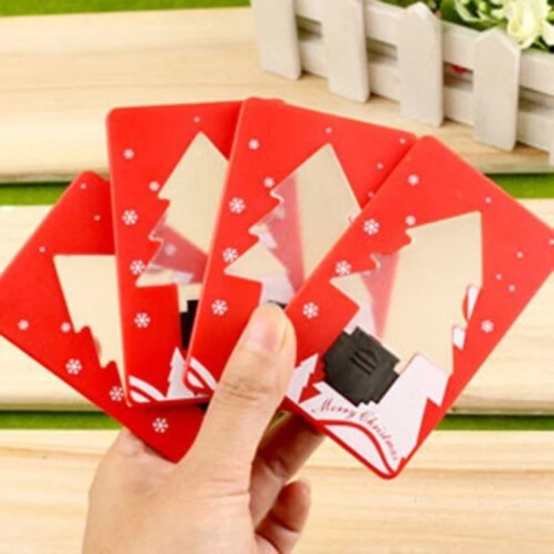 mini Fancy Lights Portable Pocket Credit Card Lamp Wallet Night Light Christmas Promotion Gift Foldable Lighting
