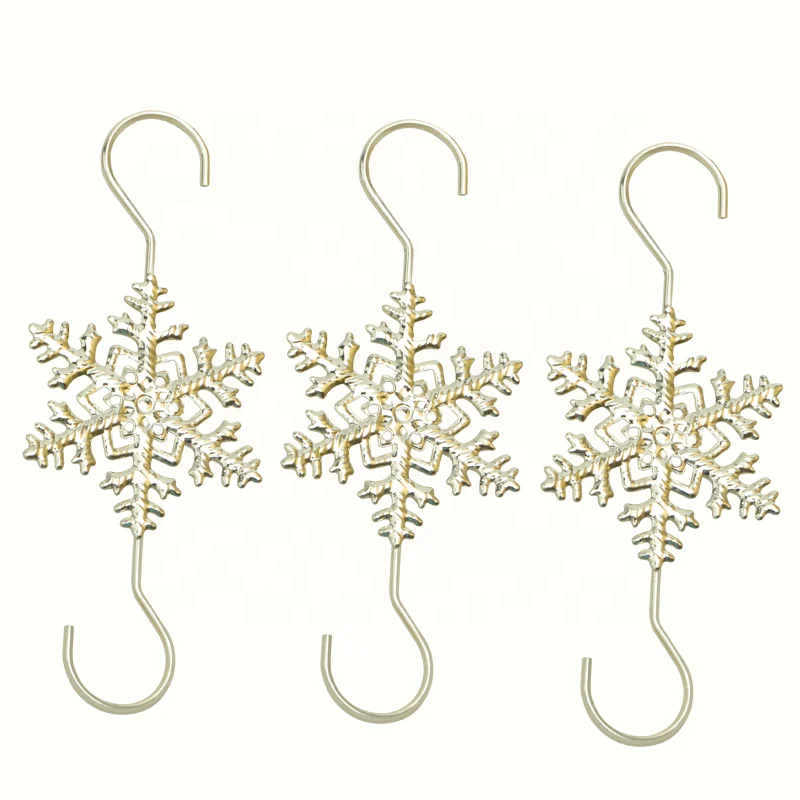 YS10005 Wholesale Christmas Tree Ornaments Snowflake Hook Up Supplies Metal Gifts Christmas Decoration