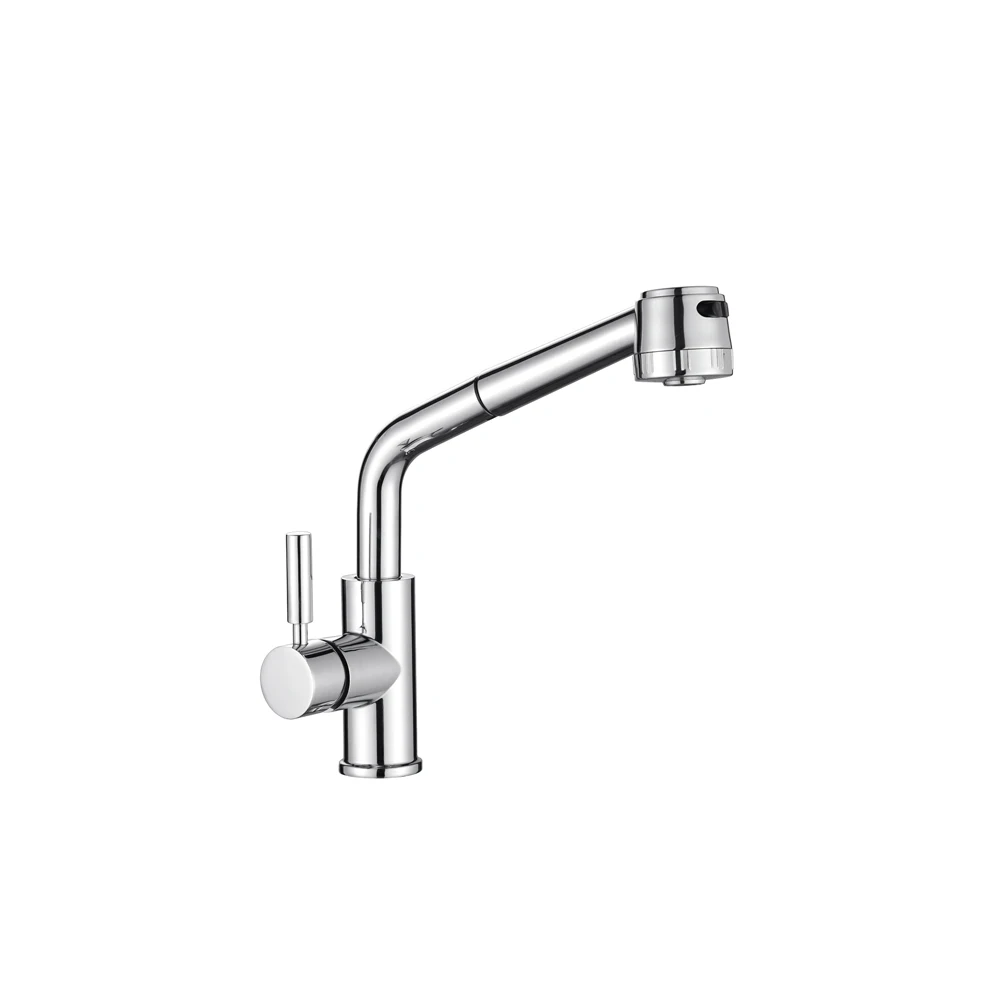 Kaiping Modern design kitchen mixer brass singe lever chrome square sink faucet hot and cold water kitchen sink tap