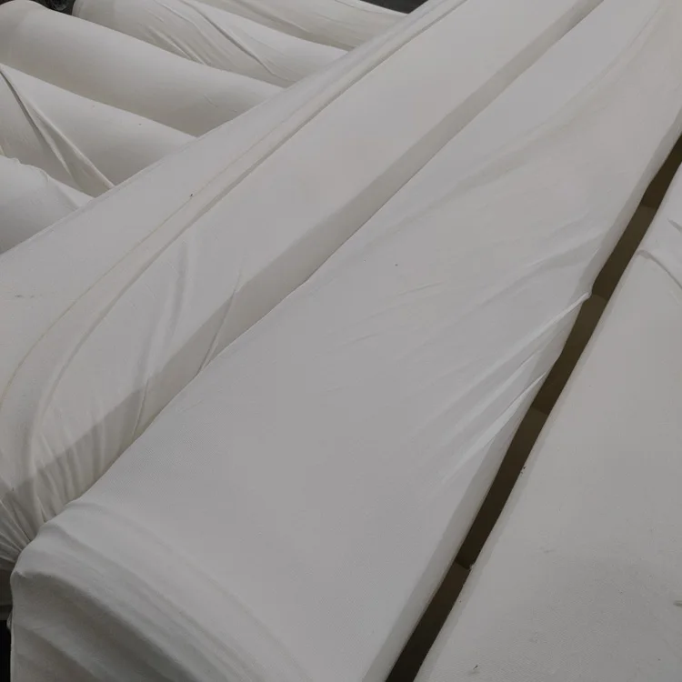 Фабричная трикотажная ткань, белая полиэфирная хлопчатобумажная ткань, текстильное сырье для одежды/