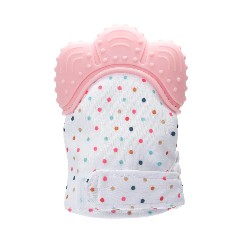 Silicone Teething Mitten Chupete Para Bebe Baby Teether Never Drop From Hand Baby Teething Toys