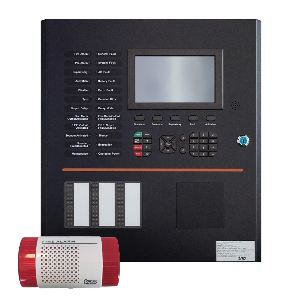 Tanda  LCD Display Building Protection Control panel Analog Intelligent Addressable Fire Alarm Host System