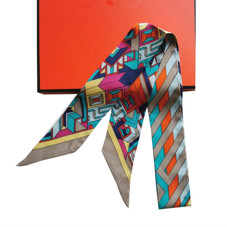 Роскошный 100% шелковый шарф для волос Twillies