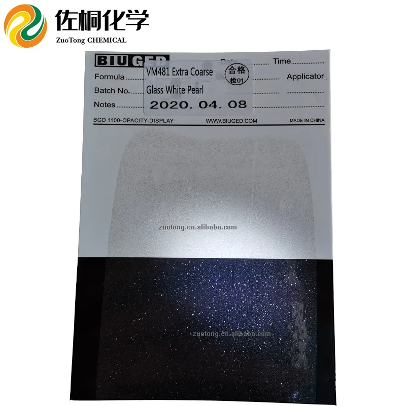 New Product Auto Refinish Paint 1K Crystal Color Glass White Pearl Tinter