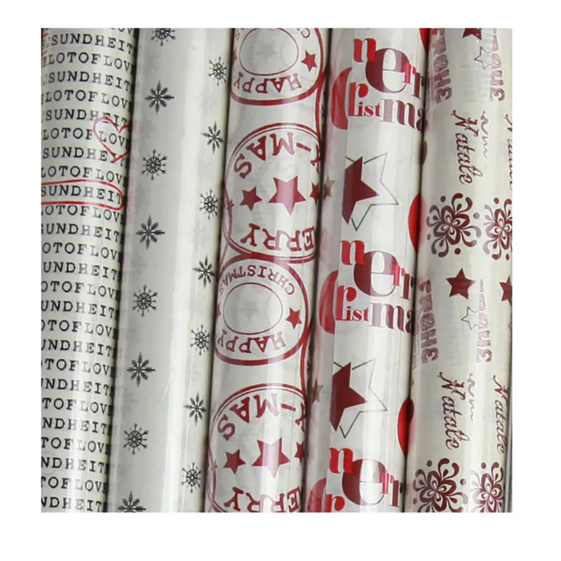custom printed white kraft paper roll for gift wrap white ribbed style 70X200CM, packing paper