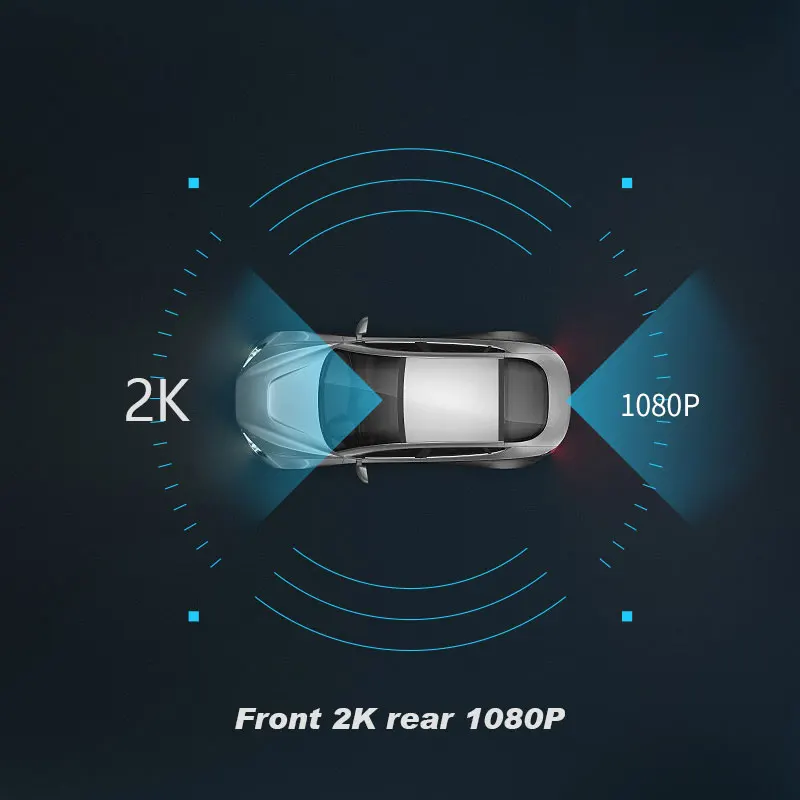 2K Mirror Rearview 2 Way Dash Cam Camera GPS 12 inch Car DVR Dashcam Wifi with Sony Sensor