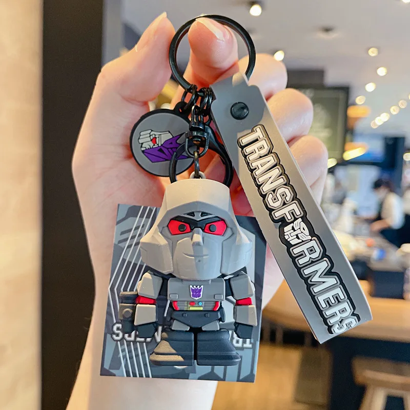 Hecion Robot Toy Car Key Chain Cartoon  PVC Doll Transformers Keychain Optimus Bumble Bee Key Chain