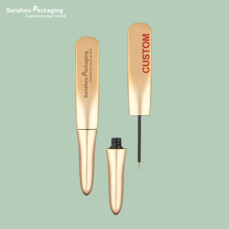 5ml Eyelash serum tube empty unique shape liquid eyeliner container eyeliner tube with brush tip