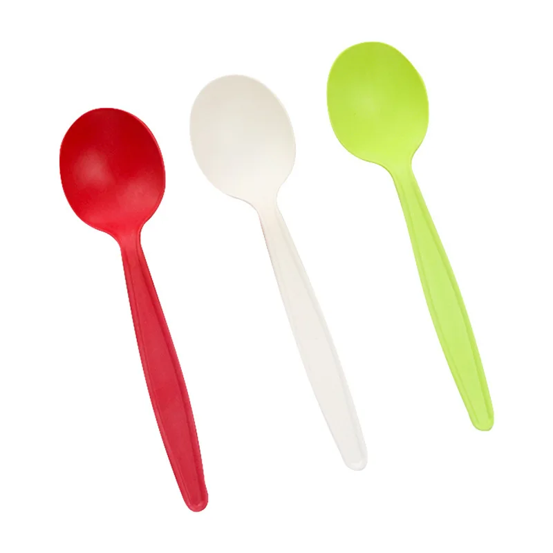 Custom high quality eco friendly cpla compostable disposable biodegradable ice cream spoon