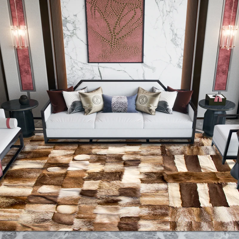 Custom center bohemian decor carpet living room carpets and rugs rectangular cowhide rug large tufted rugsfloor mat