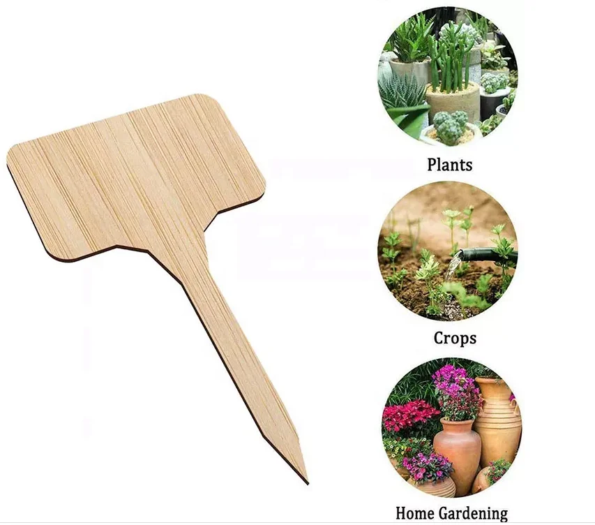 Widely used in garden Waterproof Nursery Markers Flower Pots Seedling Bamboo Wooden Plant Tags Garden Plant labels