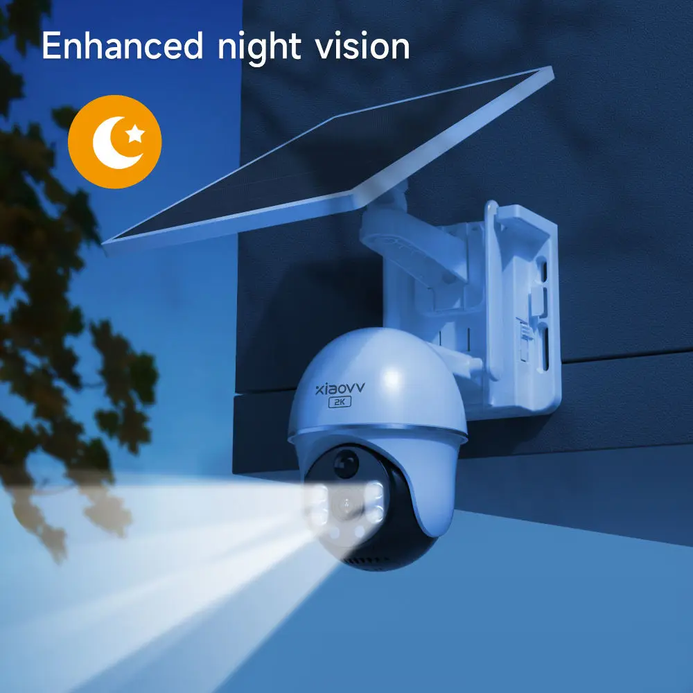 2022 xiaovv P9 Солнечная энергия cctv система уличная беспроводная камера наружная camara de seguridad con панель