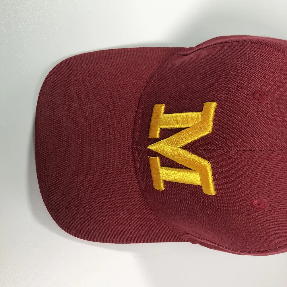 OEM premium popular unisex acrylic red colorful 6 panel structured snapback hat custom embroidery 3D logo curved baseball cap