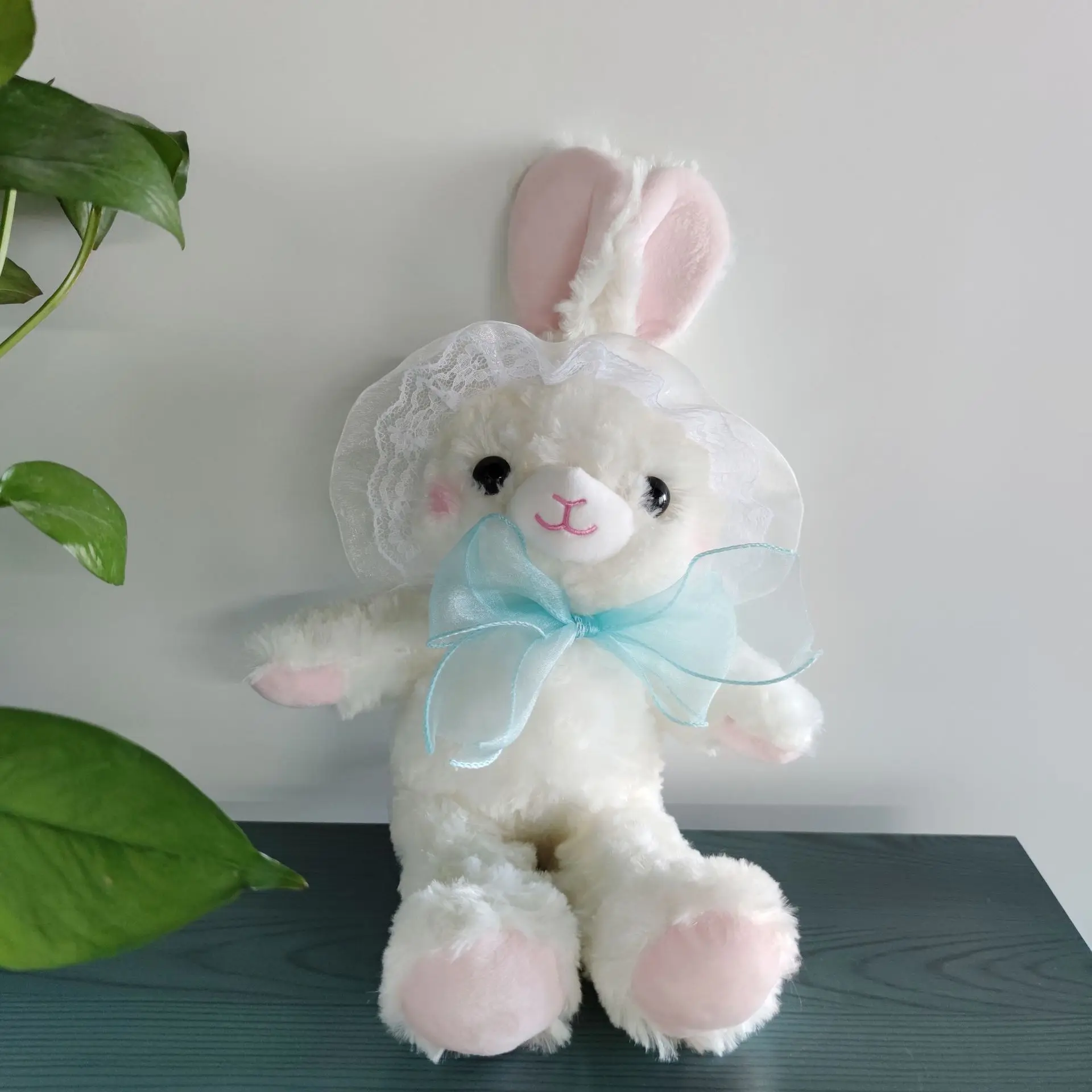 Stuffed Shy Lolita Rabbit Doll Comfortable Soft Cartoon Design Customizable ODM Product