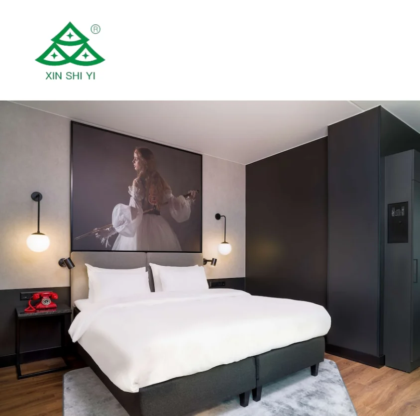 SHIYI Nordic Simple Modern Design Hotel Bedroom Furniture Fully Customized Bedside Table TV Condo Veneered Panel