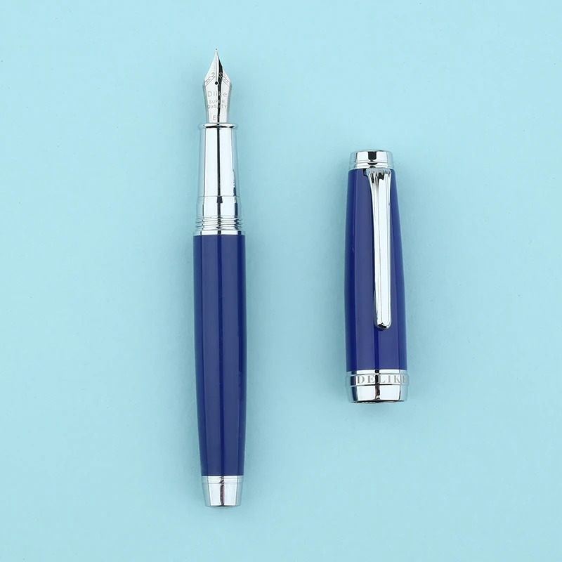MAJOHN New Moon 3 Enchantress Blue Fountain Pen Metal Color Baking Paint Extra Fine Art Nib Student Pen made in China