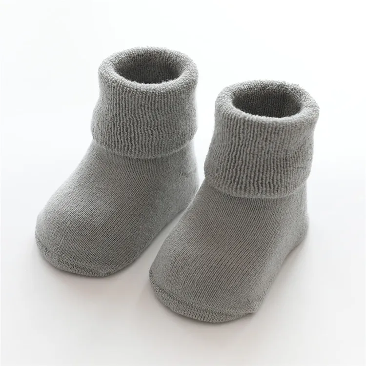 Wholesale Winter Warm Fleece 1-3 Years Soft Kids Floor Socks Cotton Anti Slip Boy Girl Newborn Baby Socks