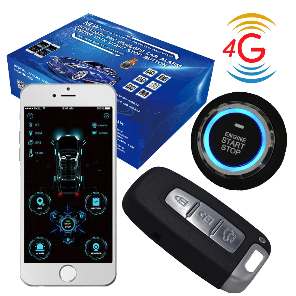 Cardot 4 г gps gsm Pke Автозапуск дистанционного стартера Start Stop двигатели для автомобиля Smart автосигнализации