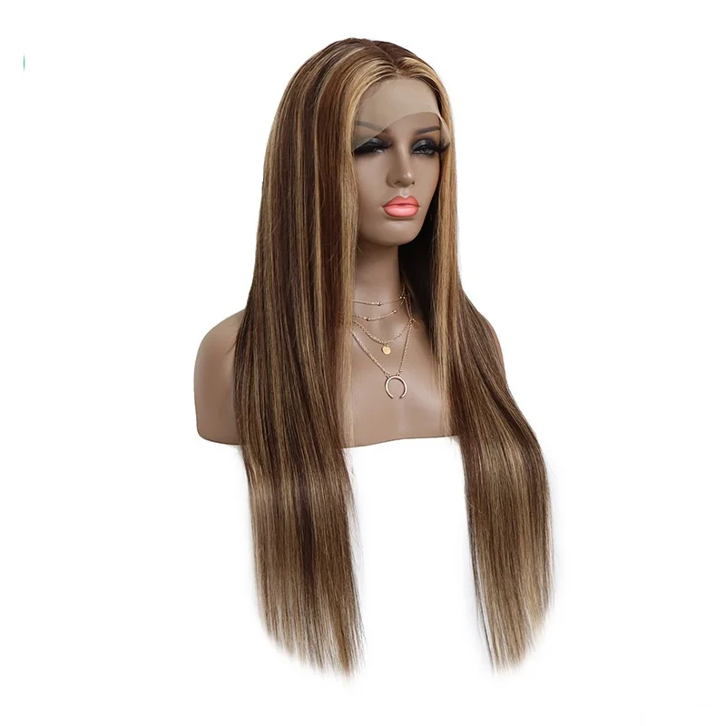 
 Предварительно выщипанные 150% плотность Омбре медовый светлый пианино цвет прямые человеческие волосы HD кружевные передние парики  