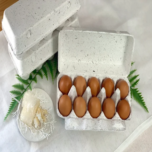 
Eggs Cartons Seaweed Extract Upcycling Non plastic 10 Holes Buffer Effect Chemical Free Sturdy Pulp Tray Hardness Made by Korea 