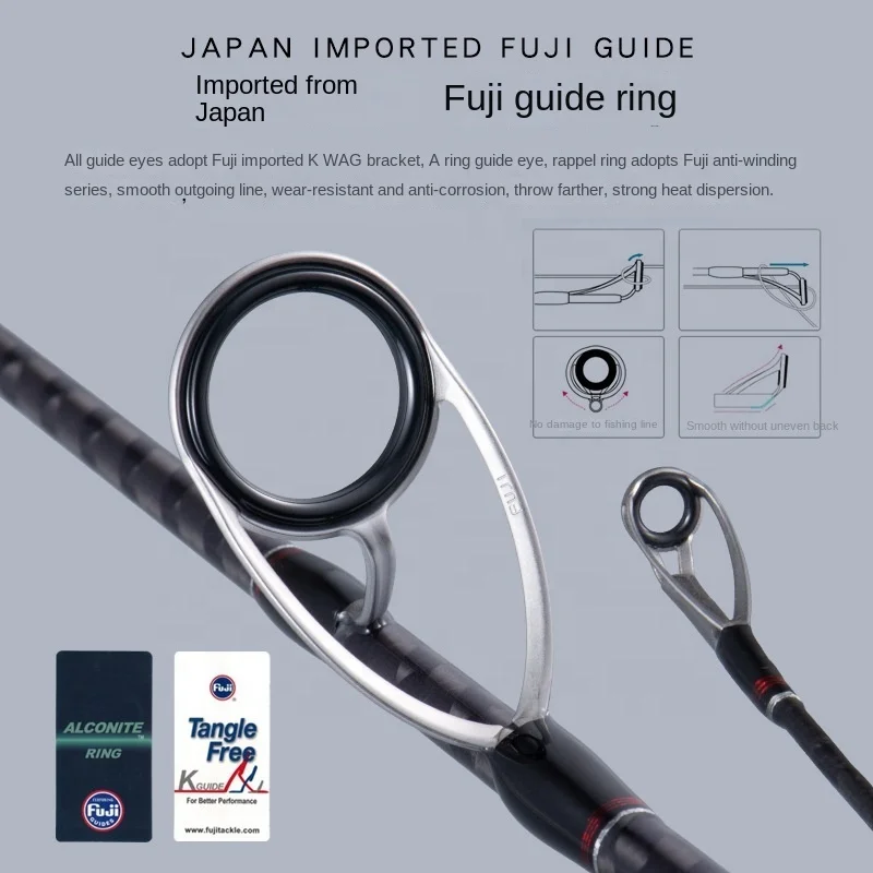 Tcoedm Deep OEM Slow Jigging Rod 1.8m PE 2-6 Lure Wt. 100-300g 20kg Spinning/Casting Ocean Boat Fishing Rod Japan fuji