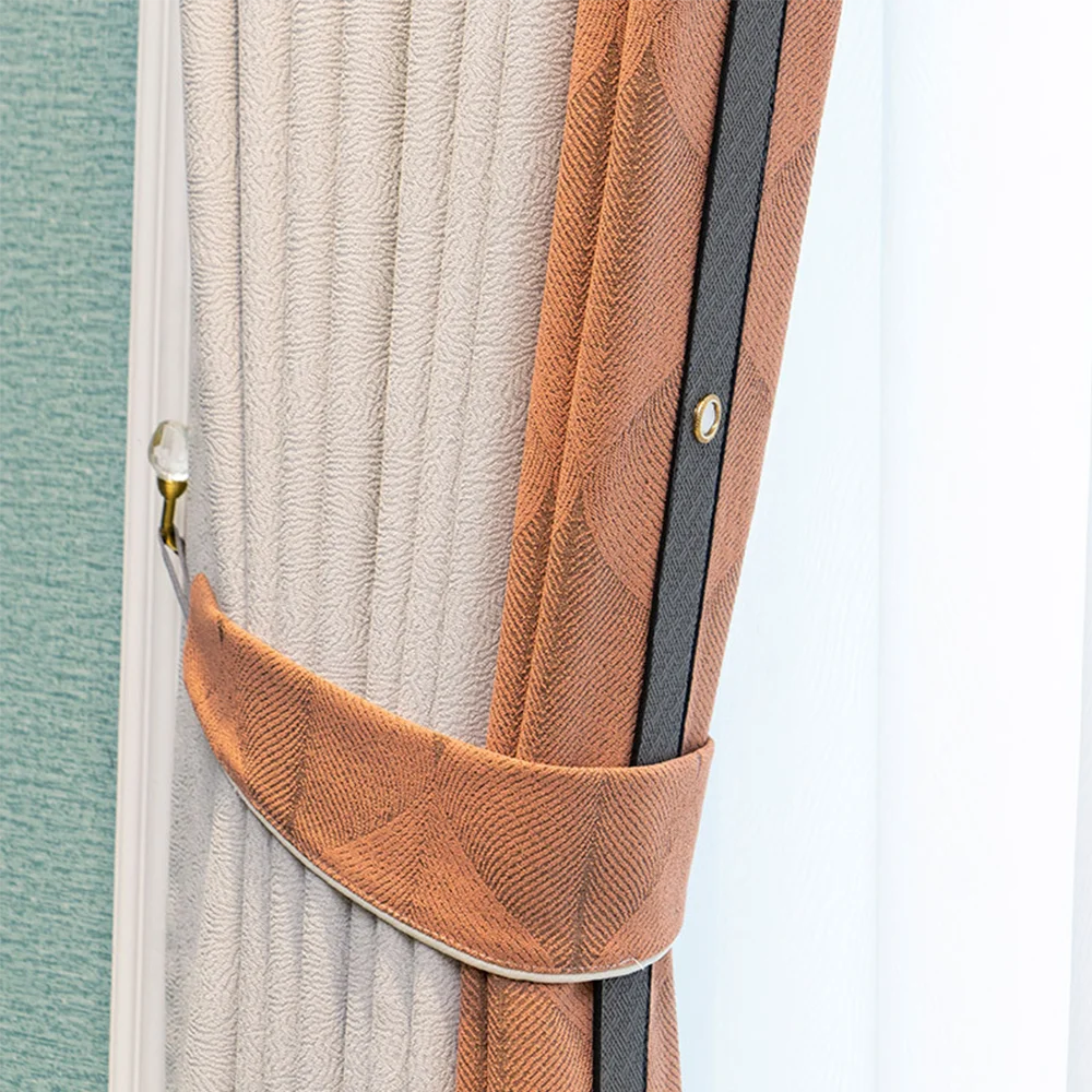 Fashions Indoor Curtains Factory Direct Sale Blackout Shadings Chenille Stitching Color Curtains For The Living Room Luxury