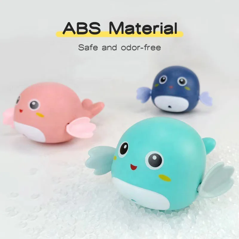 Bathroom winding swimming yellow duck toy baby bathtub winding swimming cute ducklings, turtles, whales bath animal toys